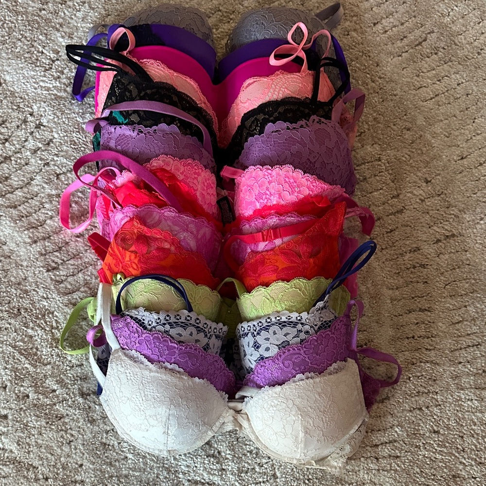 Colorful Bundle of 12 Victoria’s Secret Bras